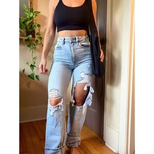 PacSun Distressed Straight Leg Jeans